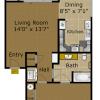   One Bedroom
807 Square Feet